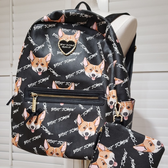 puppy print backpack